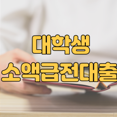 대학생 소액급전대출을 위한 조건 - 대출하니