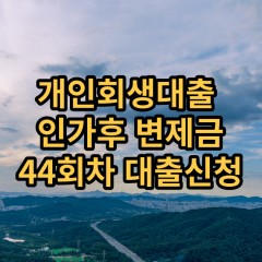 개인회생대출 인가후44회차 개인회생대출 변제금44회차 개인회생중대출 미납금44회차 대출가능한곳