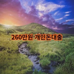 260만원개인돈대출 급전 당일 소액 일수 월변