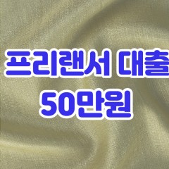 프리랜서 월변50만원대출 소액50만원대출 개인돈50만원 비대면50만원