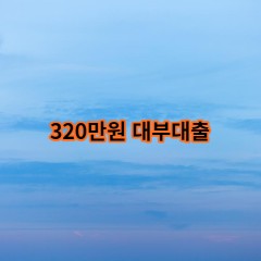 320만원 대부대출 급전 당일 소액 일수 월변