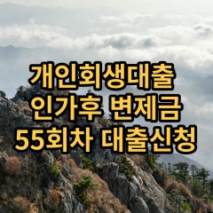 개인회생대출 인가후55회차 개인회생대출 변제금55회차 개인회생중대출 미납금55회차 대출가능한곳