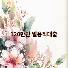 120만원 일용직대출 급전 당일 소액 일수 월변