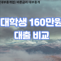 대학생 월변160만원대출 소액160만원대출 개인돈160만원 비대면160만원