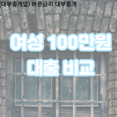 여성 월변100만원대출 소액100만원대출 개인돈100만원 비대면100만원