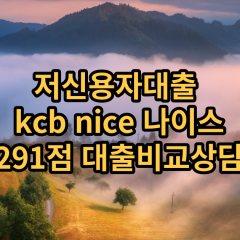 저신용자대출 kcb291점 저신용소액대출 nice291점 저신용비대면대출 나이스291점 신용대출비교상담