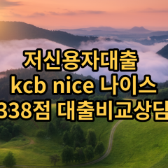 저신용자대출 kcb338점 저신용소액대출 nice338점 저신용비대면대출 나이스338점 신용대출비교상담