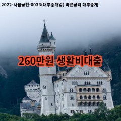 260만원 생활비대출 급전 당일 소액 일수 월변